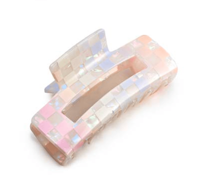 Little Words Project Rainbow Checkered Hair Clip