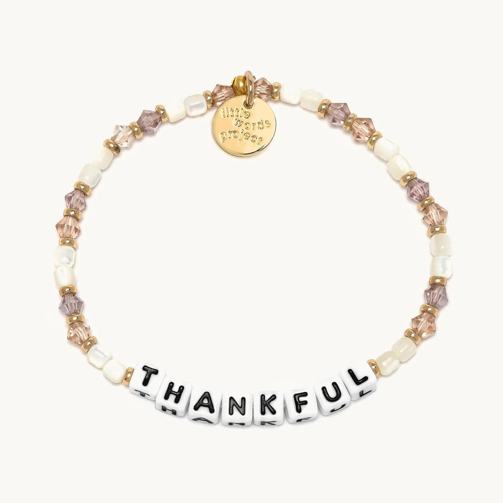 Thankful Neutral Little Words Project Bracelet