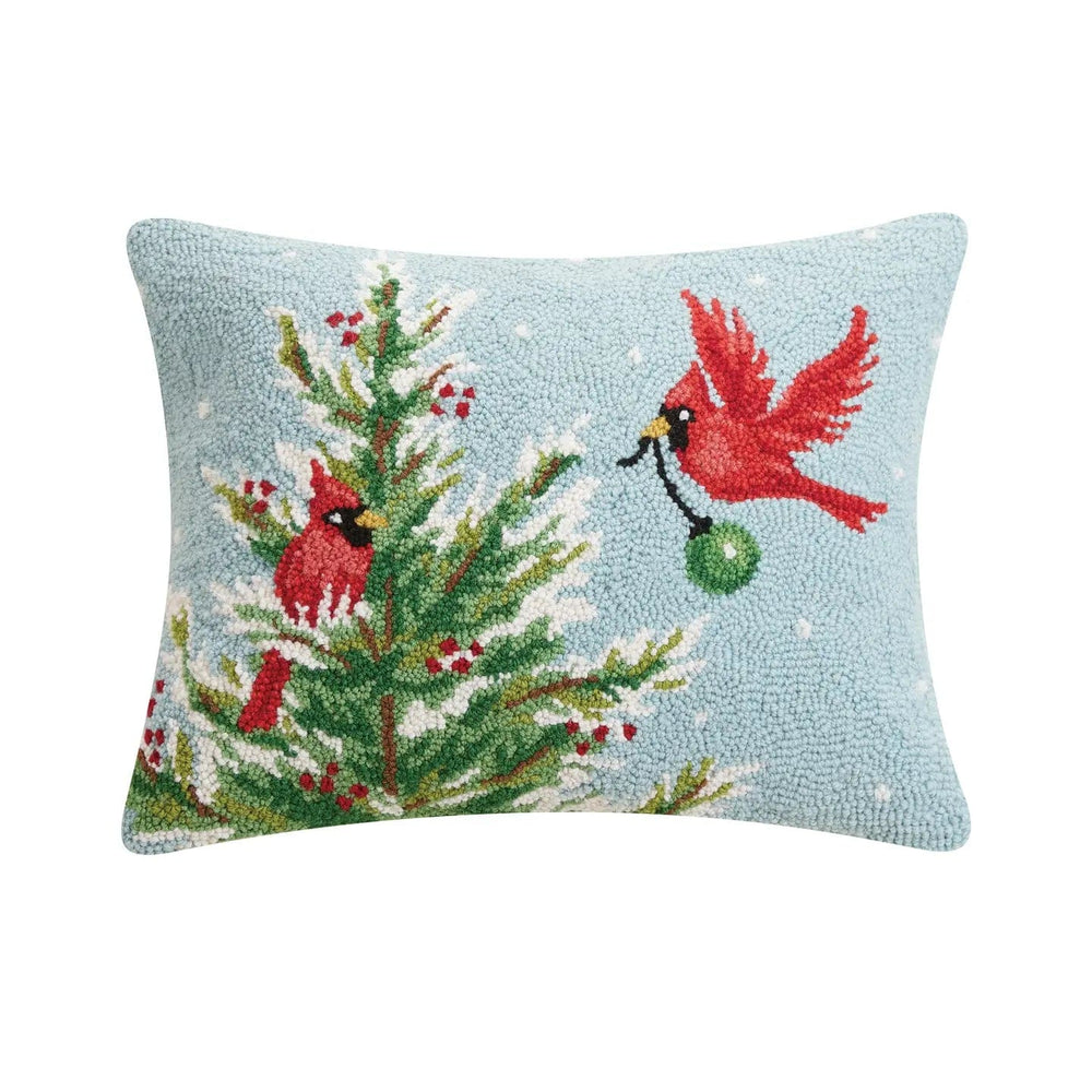 Cardinals Tree & Ornament Hook Pillow