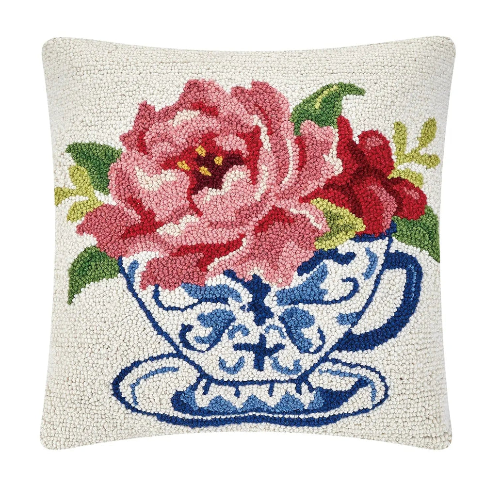 Floral Teacup Pillow