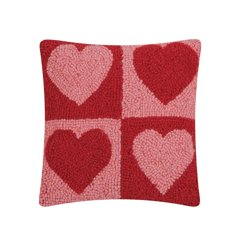 Peking Handicraft, Inc. Heart Checker Pillow