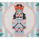 Holly Stripe Nutcracker Hook Rug