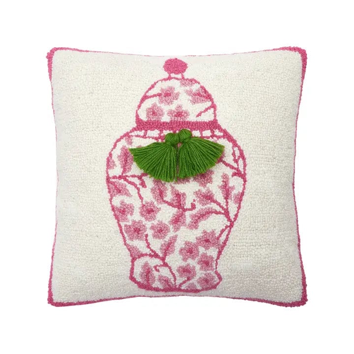 Pink Chinoiserie Vase Pillow