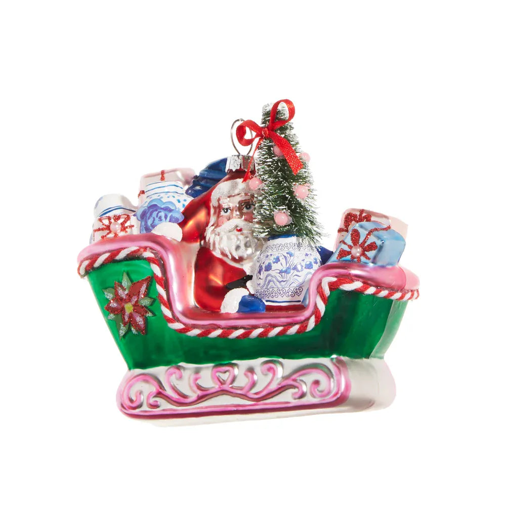Chinoiserie Sleigh 4.5" Ornament
