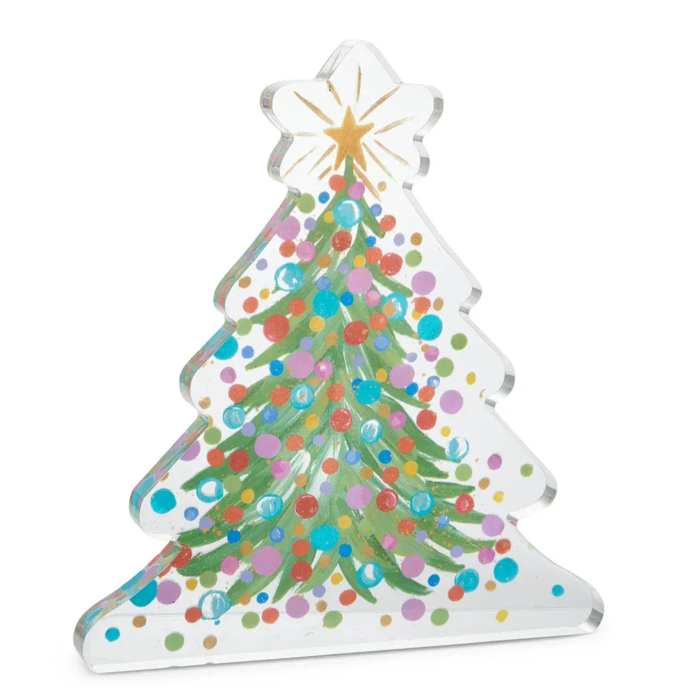 Confetti 10" Acrylic Tree Block