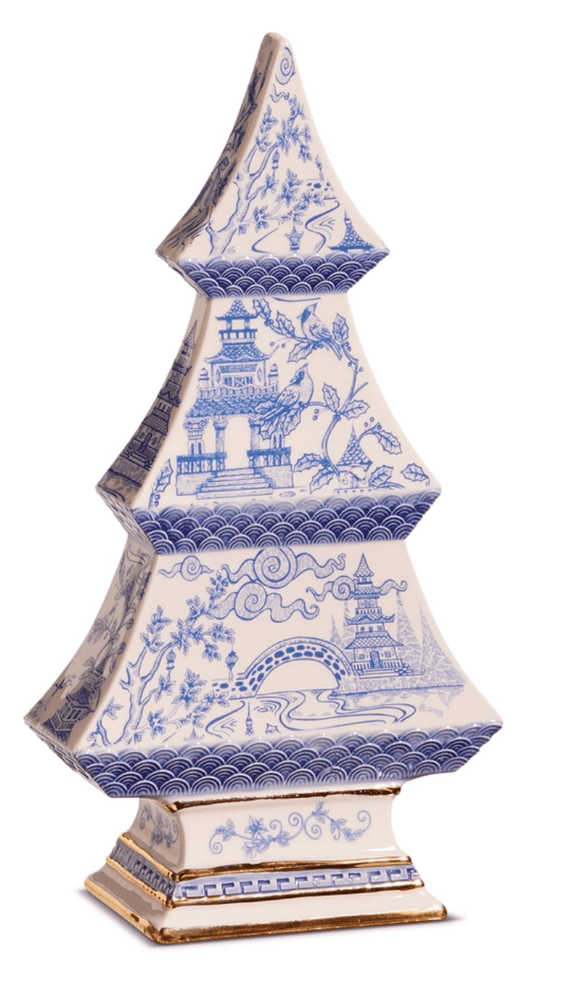 Medium Blue Chinoiserie Tree