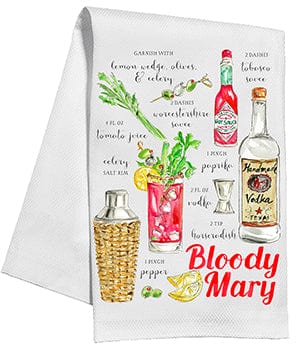 Bloody Mary Recipe Kitchen Towel