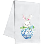 Bunny Chinoiserie Pot Kitchen Towel