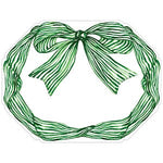 Green Striped Bow Die-Cut Placemats