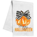Halloween Pumpkin Bow Kitchen Towel