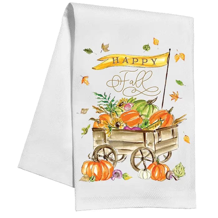 Happy Fall Wagon Kitchen Towel