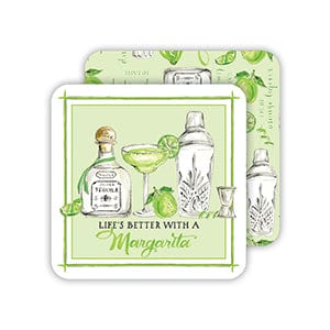 Life's Better Margarita Square Coasters