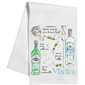 Martini Recipe Kitchen Towel