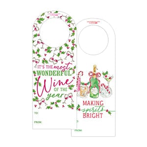 Rosanne Beck Most Wonderful Wine of the Year Die-Cut Wine Tags