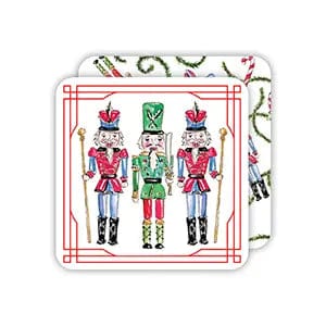 Rosanne Beck Nutcracker Trio Square Coasters