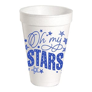 Oh My Stars Blue Styrofoam Cups