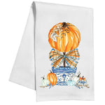 Orange & Blue Pumpkin Topiary Kitchen Towel