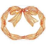 Orange Striped Bow Die-Cut Placemats