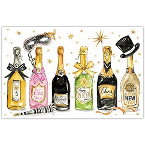 Party Champagne Bottles Paper Placemats