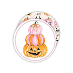 Pink & Orange Pumpkin Round Coasters