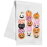 Pink & Orange Pumpkins Kitchen Towel