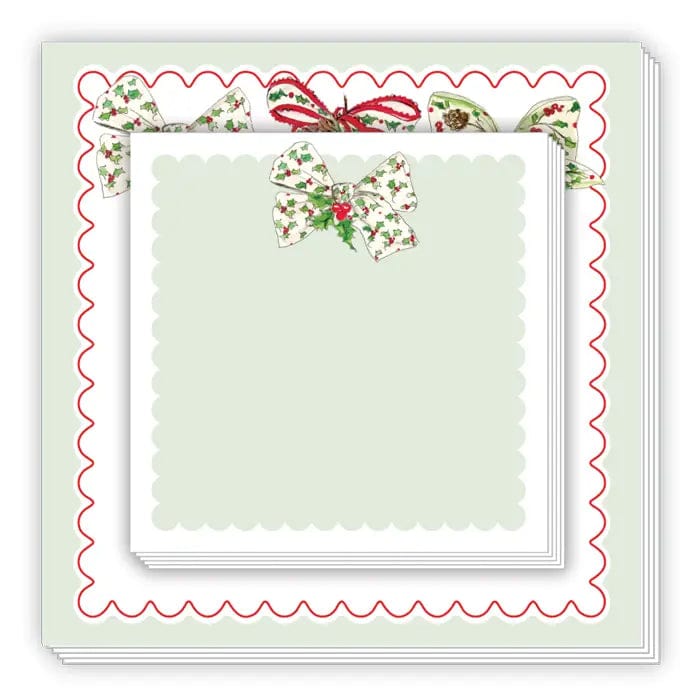 Rosanne Beck Red & Green Bow Notepad Duo