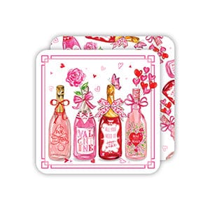 Rosanne Beck Valentine Bottles Paper Coasters