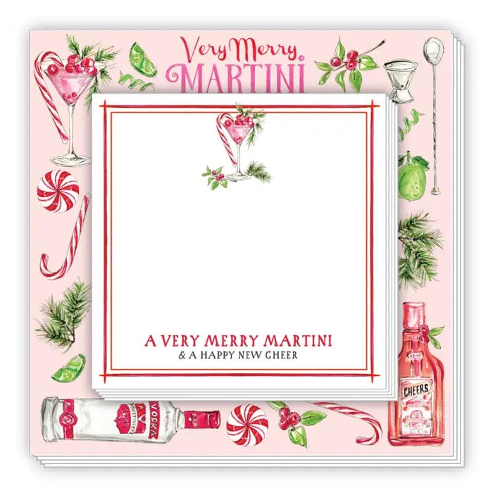 Rosanne Beck Very Merry Martini Notepad Duo