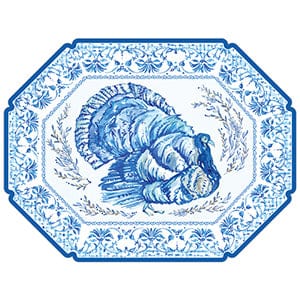 RosanneBECK Collections Blue Turkey Die-Cut Placemats