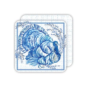 Blue Turkey Paper Coasters