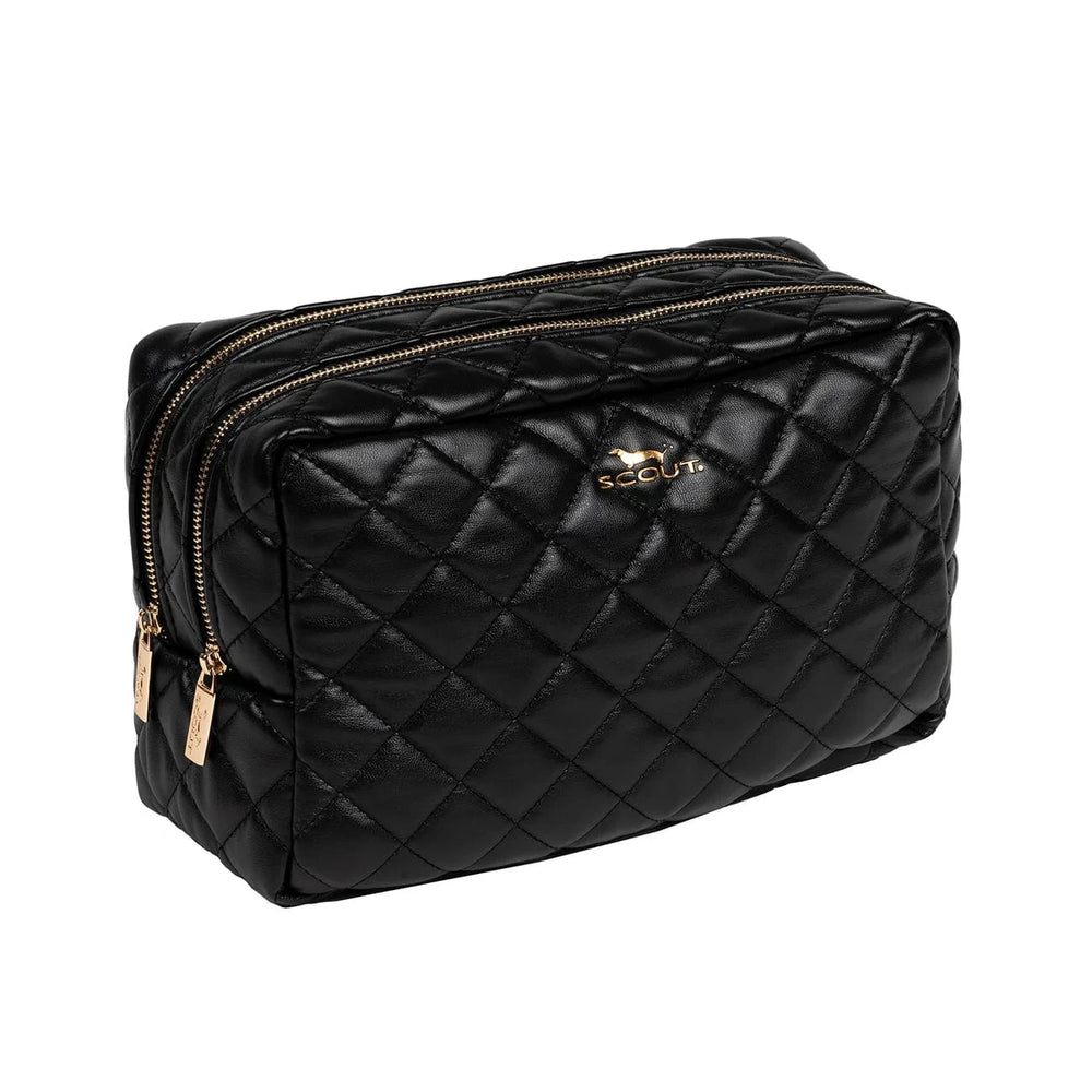 Scout Black Quilted 2-Way Toiletry Bag