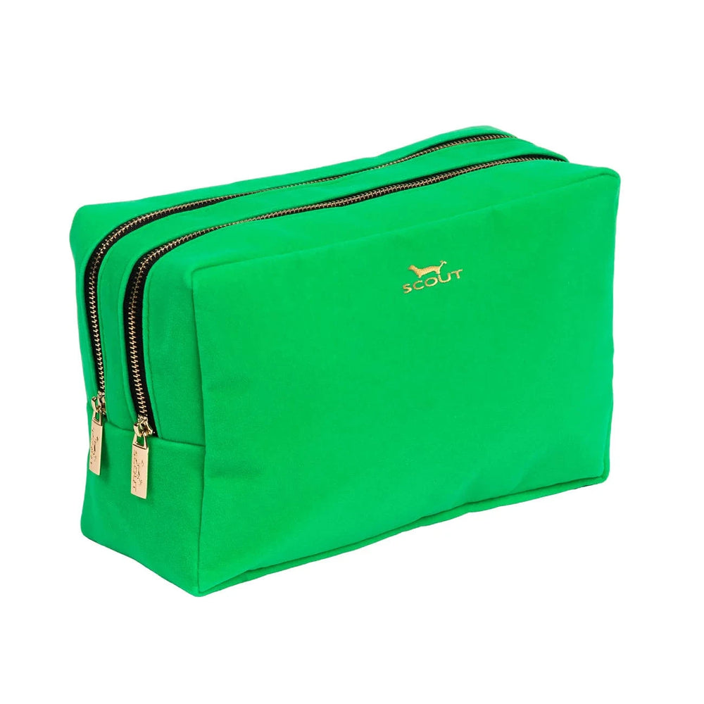 Scout Green Velvet 2-Way Toiletry Bag