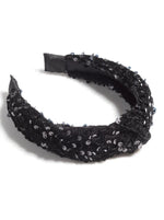 Shiraleah Black Sequins Knotted Headband