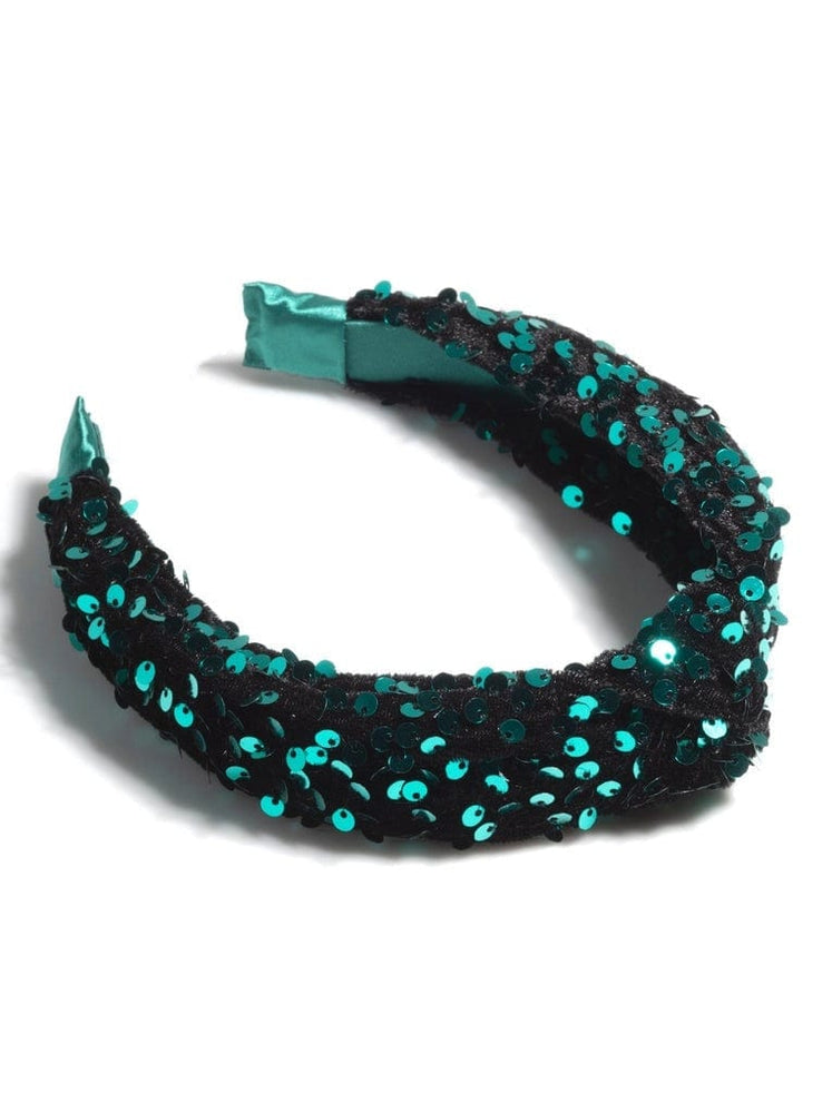 Green Sequins Knotted Headband