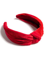 Shiraleah Red Knotted Velvet Headband