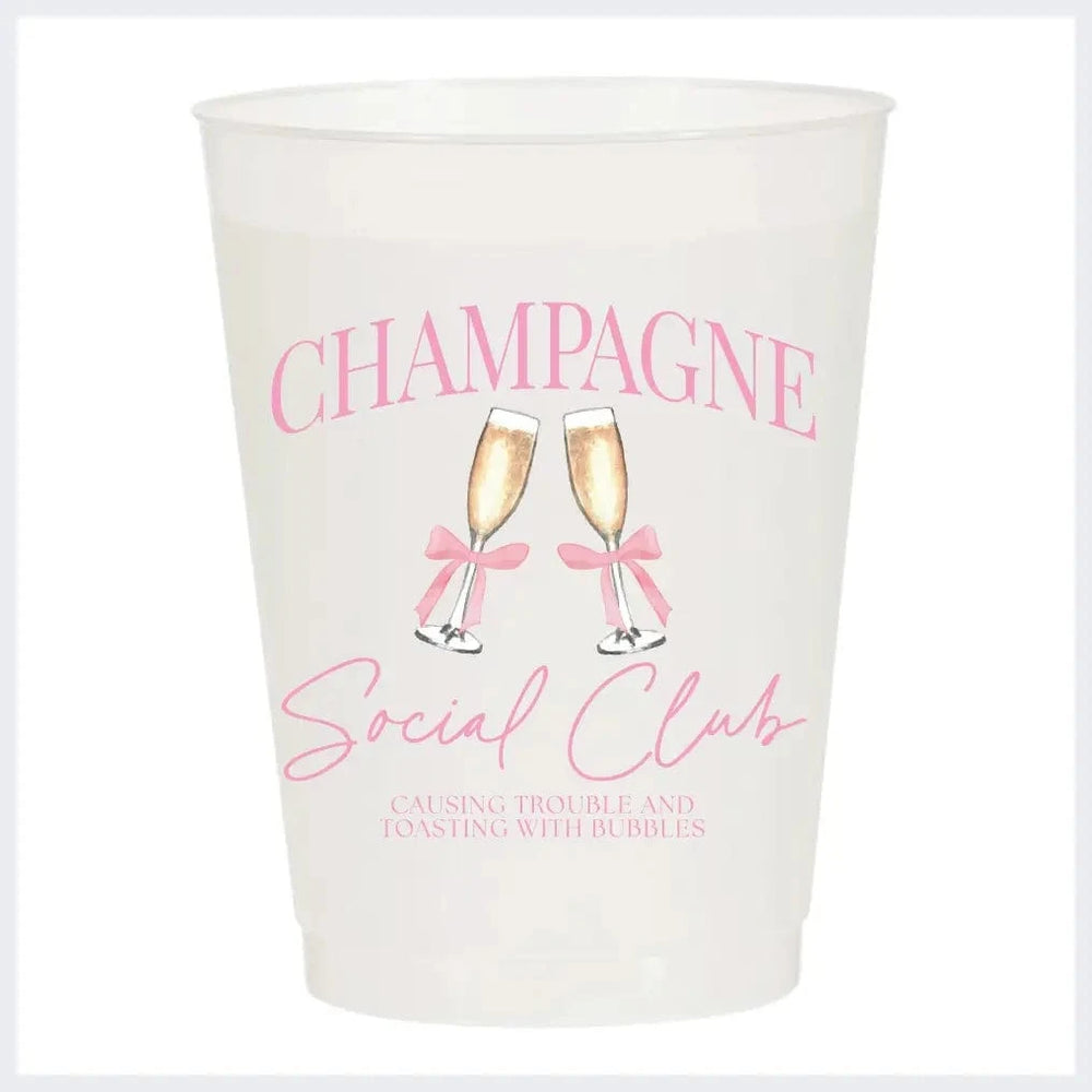 Champagne Social Club Frosted Cups-Set of 6