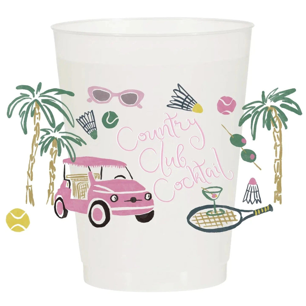 Country Club Cocktails Frosted Cups-Set of 6