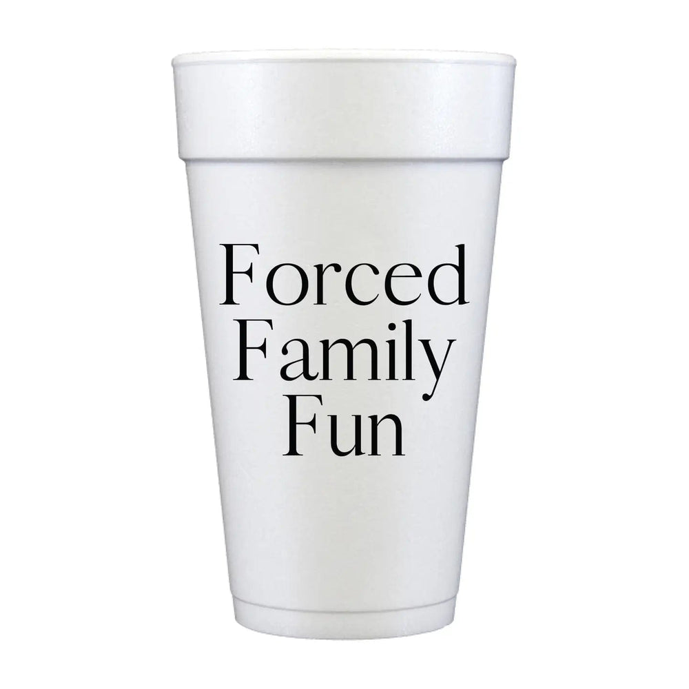 Forced Family Fun Foam Cups-Set of 10