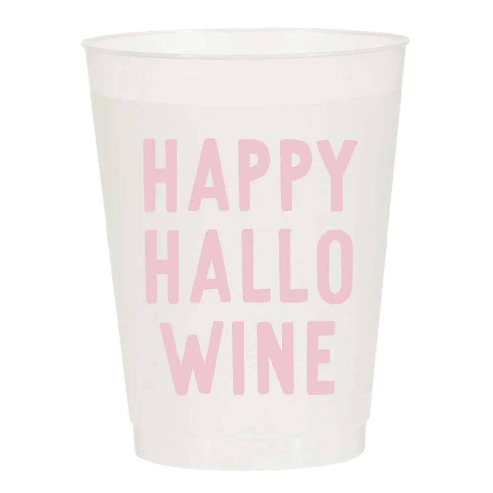 Sip Hip Hooray Happy Hallo Wine Frosted Cups-Set of 6