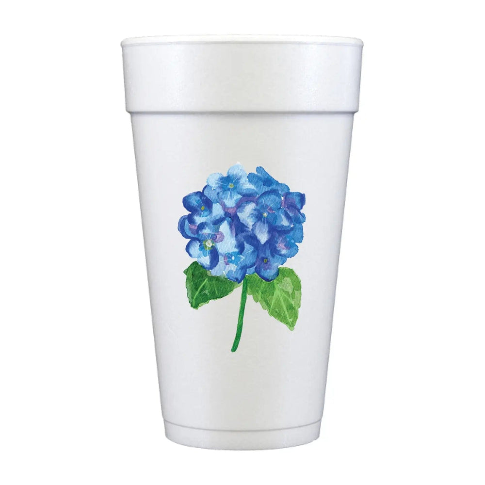 Sip Hip Hooray Hydrangea Foam Cups-Set of 10