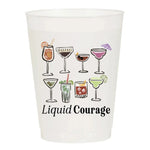 Liquid Courage Frosted Cups-Set of 6