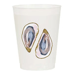 Oyster Frosted Cups-Set of 6