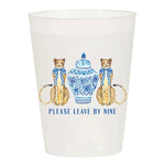 Please Leave By 9 Cheetah Frosted Cups-Set of 6