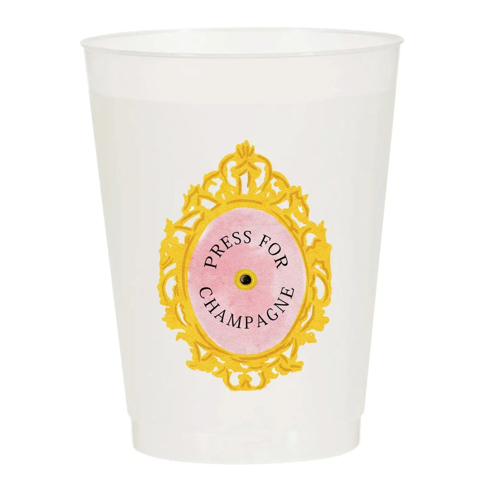 Press for Champagne Frosted Cups-Set of 6