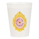 Press for Champagne Frosted Cups-Set of 6