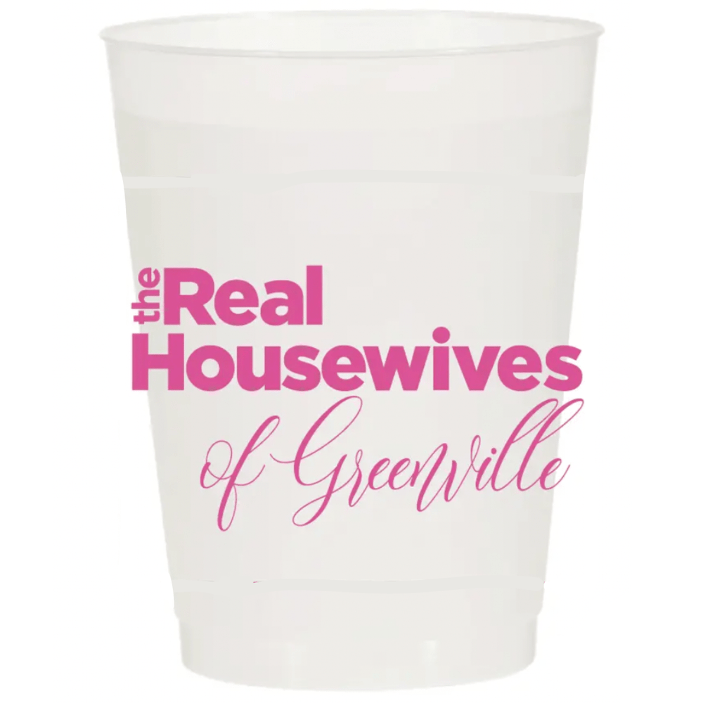 Real Housewives of Greenville Frosted Cups-Set of 10