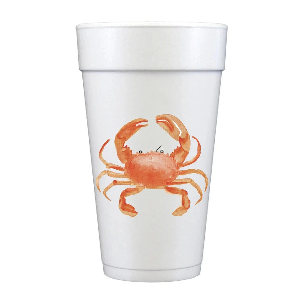 Stone Crab Foam Cups-Set of 10