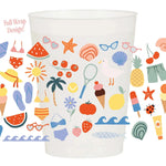 Summer Icons Frosted Cups-Set of 6