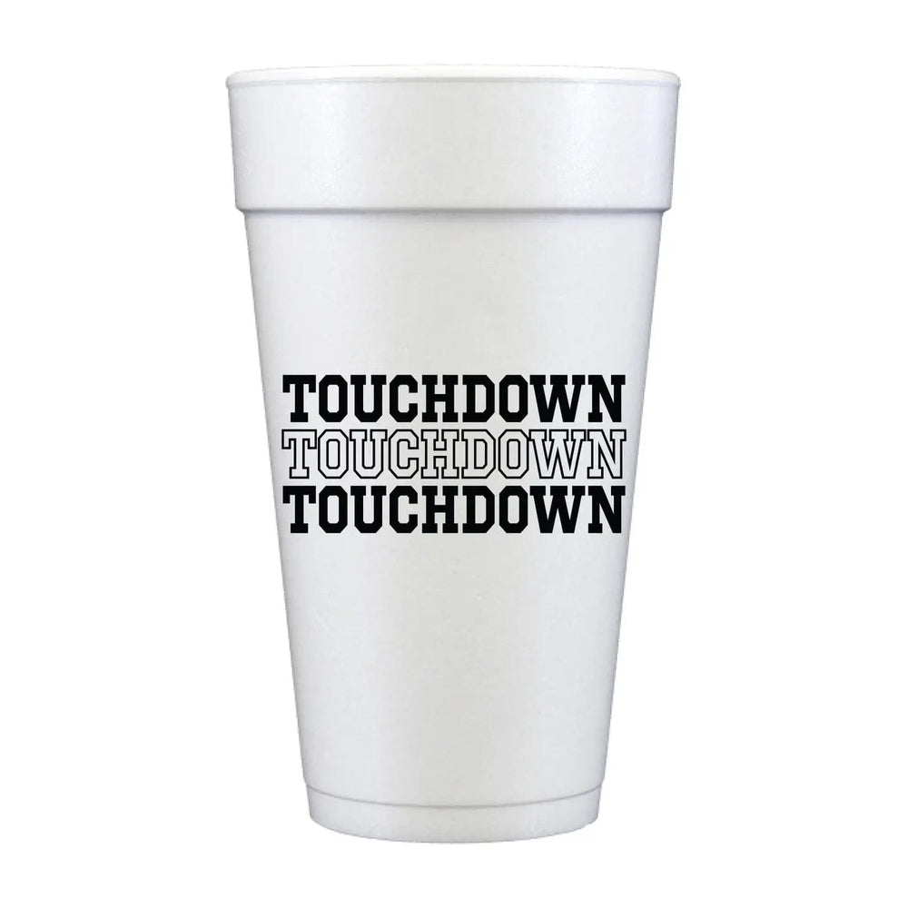 Touchdown Football Foam Cups-Set of 10