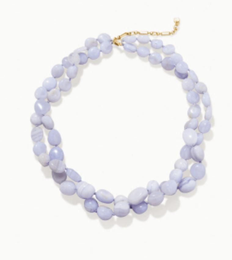 Spartina Bluff Blue Chalcedony Necklace